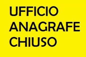 CHIUSURA UFFICIO ANAGRAFE POMERIGGIO MARTEDI 25/01